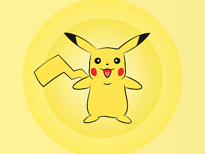 Picachu dribbble illustrator inspiration pica picachu pokemon yellow