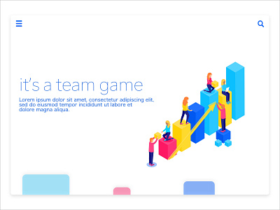 Let's Work Together banner clean coloful design i verve minimal team typogaphy vector