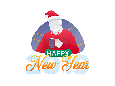 Harold's New Year 2019 art celebration design happy harold illustration new year santa claus ui x mas xmas