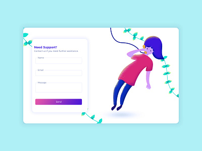 Contact Us Daily Ui Challenge 28 app design daily ui design graphic design illustration ui ux