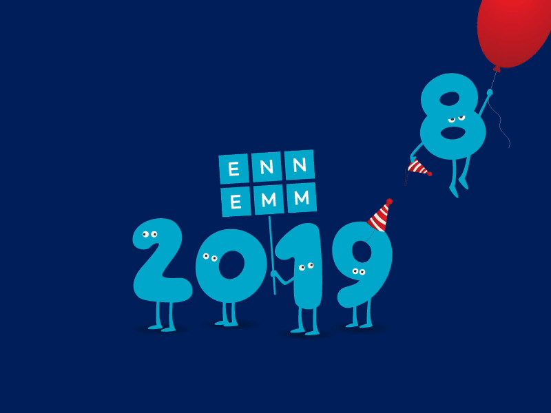 Happy New Year! balloon fireworks happy new year loop new year new year 2019