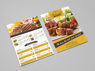 Restaurant Flyer & Loyalty Card business cafe cola design drink fast food fast food flyer flyer flyer template hamburger loyalty card menu menu design modern print template psd psd template restaurant restaurant menu restaurant menu templates