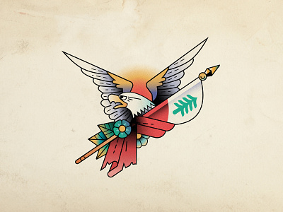 An Appeal To Heaven connecticut eagle flag ink massachusetts new england tatoo vermont