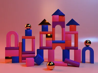 Shape & Color 3d 3d art 3d modelling blender design illustration render texture