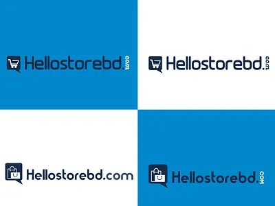 HELLOSTOREBD.COM -Logo Design branding design e shopping icon illustration logo logo 2019 logo a day music band logo new logo