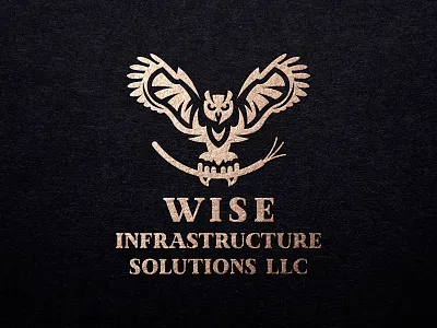 Logo for the company WISE bird brand flap identity logo owl smart wings