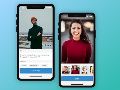 Edit Profile Interface app daily fashion mobile ui ux