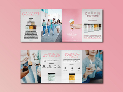 CREAM Boutiques Spring/Summer 2018 Brochure branding cannabis cannabis packaging edibles graphic design ice cream marijuana print typography