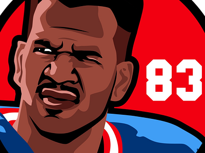 Andre Reed - Buffalo Bills blue buffalo emblem football logo nfl portrait red sports super bowl vector