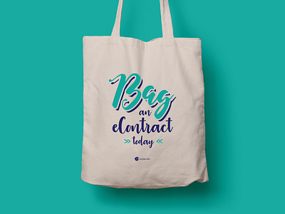 Bag an eContract today bag bag a contract bag design brand branding contract creative creative design design econtract electronic signature graphic design illustration merch merch design merchandising print design typography vector wordplay