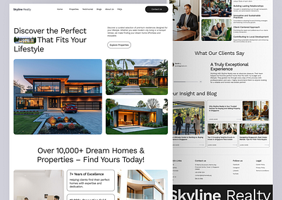 Skyline Realty - Real Estate Website Design property website real estate real estate website real estate website design realtor ui design ui ux design ux design web design website website design