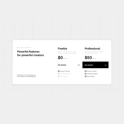 Pricing design product design ui ux uxui webdesign