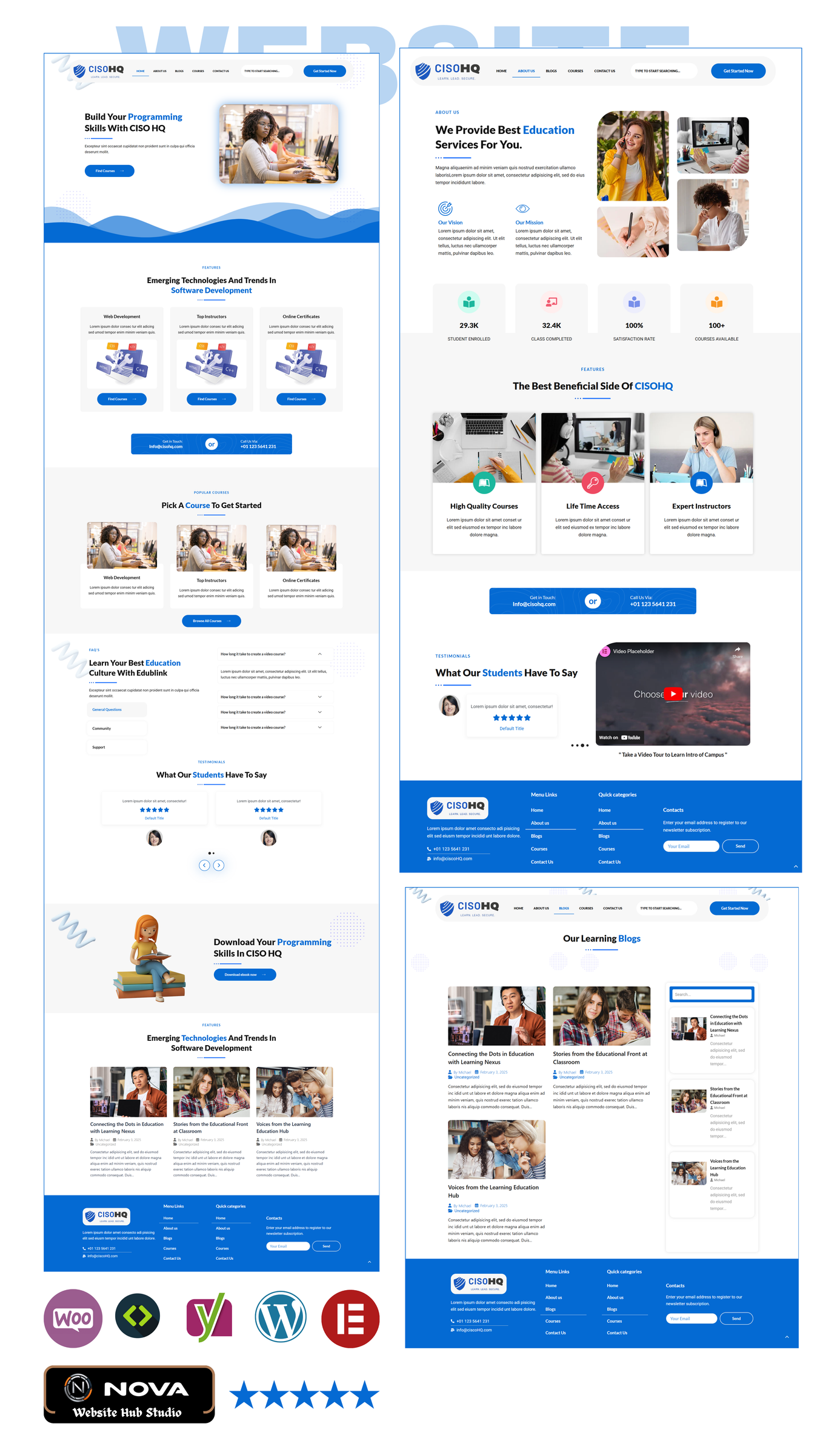 CISO HQ Wordpress Lms Website With Learndash branding design elementor illustration learndash lms masterstudy responsivedesign tutor lms ui website design wordpress wordpress website wordpress website design wordpress website redesign