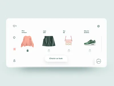 Clover app clothing design thinking look builder uxui
