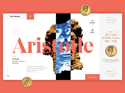 The Museum website interaction design landing page museum ticket ui ui design user experience user interface ux ux design web design website