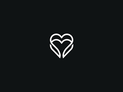 Couple of Hearts brand designer graphic designer heart logo hearts logo designer logo for sale logo maker logoground love logo stock logos