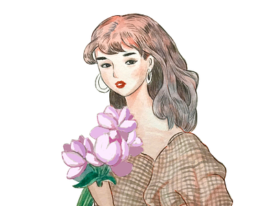 Travel in time... art dress flower illustration sketch sketchbook watercolor