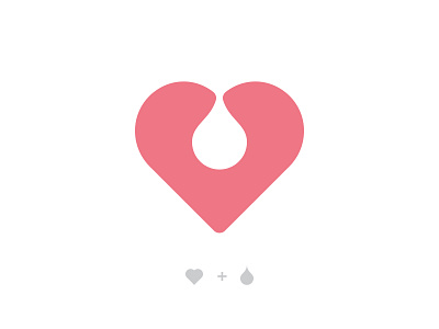 HEART DROP LOGO. design dribbble flat icon illustration logo minimal vector