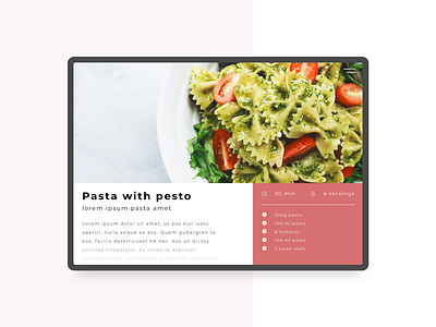 Daily UI Challenge #040 - Recipe app dailyui design recipe ui