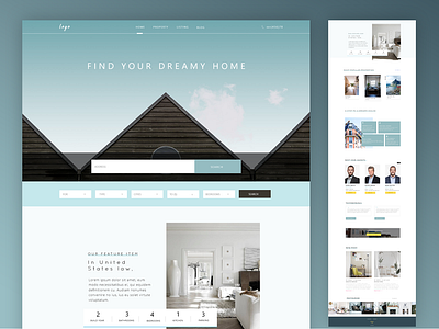 Real Estate-Home Page best design best designer branding design home homepage minimal real estate real estate agency real estate agent real estate branding ui ux web website xd