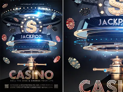 Casino Flyer Template blackjack casino casino flyer casino night challenge chips flyer gambling game jackpot las vegas lottery money playing poker psd roulette slot template tournament