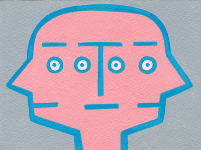 Don't be three faced illustration painting