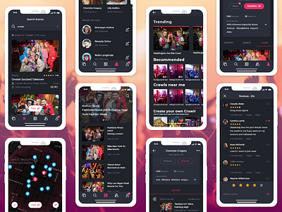 Party Showcase App Design adobe xd app app design app ui interface design iphone x ui ui design ux