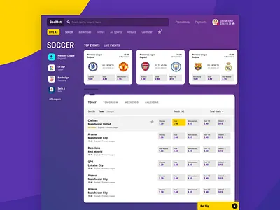 Sport Betting Website bet betting gambling gaming minimal sport ui ux