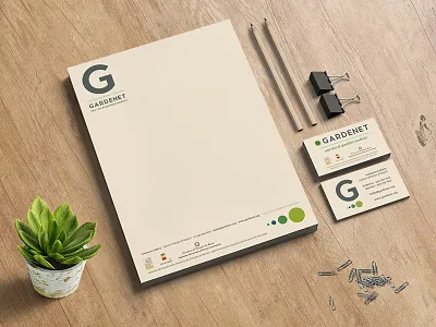 Corporate business card corporate design gardenet lpdsgn