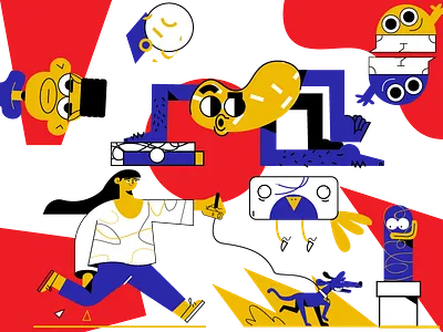 Doodle 01 character design doodle girl happy illustration smile vector woman