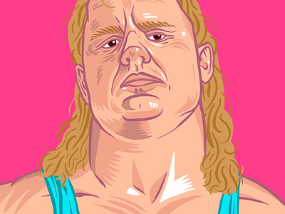 Mr. Perfect bright color curt hennig digital drawing drawing flat illustration ipad ipad pro mr perfect portrait portraiture pro wrestling procreate simple wrestling wwe wwf