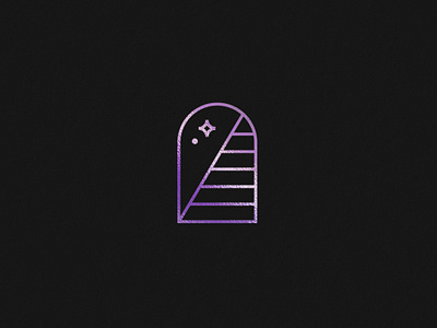 The Gate door gate gates icon logo logomark mark purple