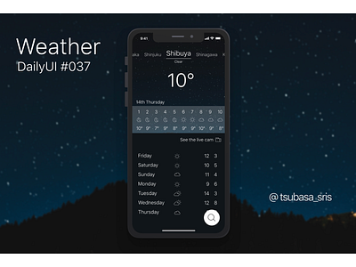 DailyUI#037 "Weather" app dailyui dailyui 037 dailyui challenge dailyuichallenge design floating button sketch temperature ui ux weather weather app weather forecast weather icons