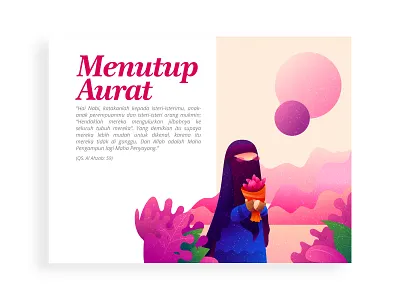 Muslimah design flat illustration ui vector