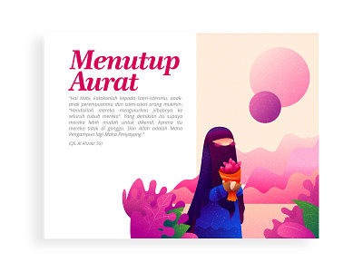 Muslimah design flat illustration ui vector