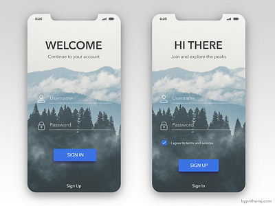 Login for iPhone X - Free freebie ios iphone x login login challenge sign in sign up transparent login ui design