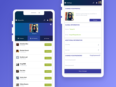 ShopTipz- my profile and settings android app app design dribbble mobile my profile settings shopping shopping app sketch social social app ui ux