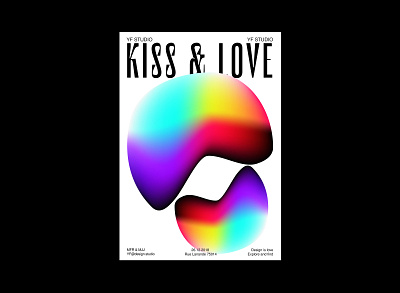 YF poster 01 design graphic design kissing poster poster collection typography yf