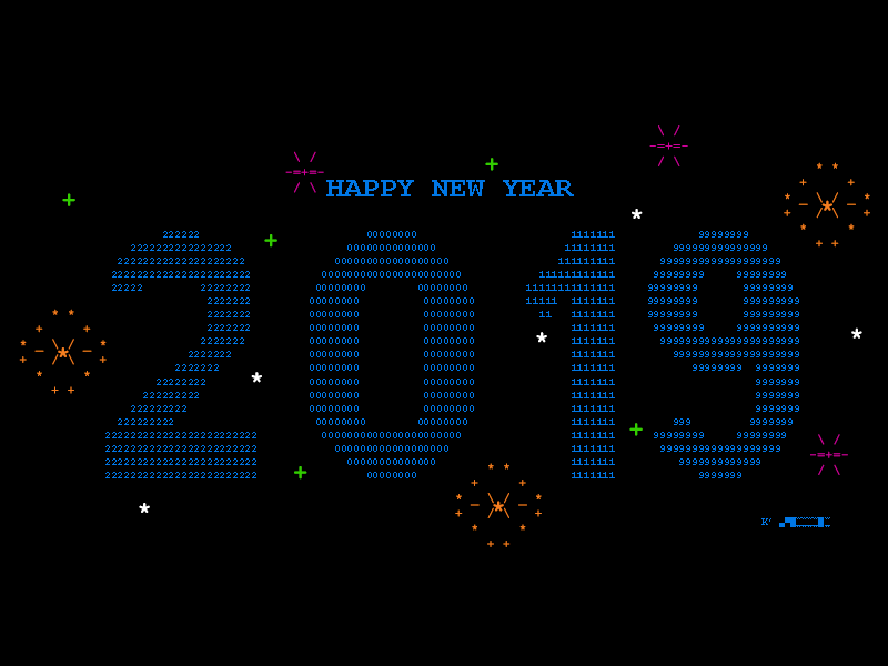 2019 2019 ascii art gif animation new year