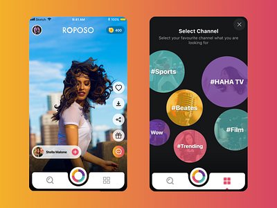 Roposo More Screens app gupta manish minimal roposo screens ui ux design