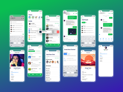 Flock - Chat App Design for iOS App app design chat chat app chat bubble chatting chatting app design enterprise iphone x modals product design product designer sketch ui ux