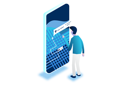 Isometric Phone and People branding design desing flat illustration isometric isometric design isometric illustration phone ui ux