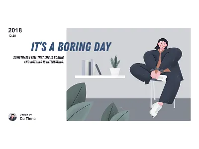 A Boring Day illustration