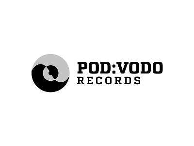 Record Label Logo bauhaus black and white logo logodesign record label vinyl record