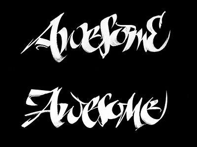 Awesome calligraphy handwriting script