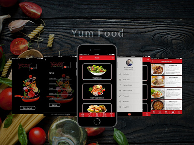 Food app android app dark app design food app ios ios 11 iphone prototype restaurant ui desgin uiux