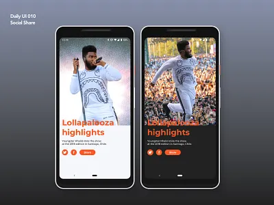 Social Share | Daily UI 010 app dailyui dailyui010 khalid music share sketch social share ui ux