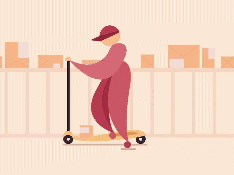 Skateboard courier boy delivery boy gif skateboard