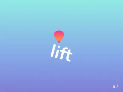 2/50 Daily Logo Challenge | Hot Air Balloon - Lift affinity balloon branding dailylogochallange design gradients logo vector