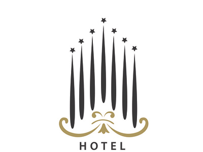 Hotel Fountain Logo branding illustration logo